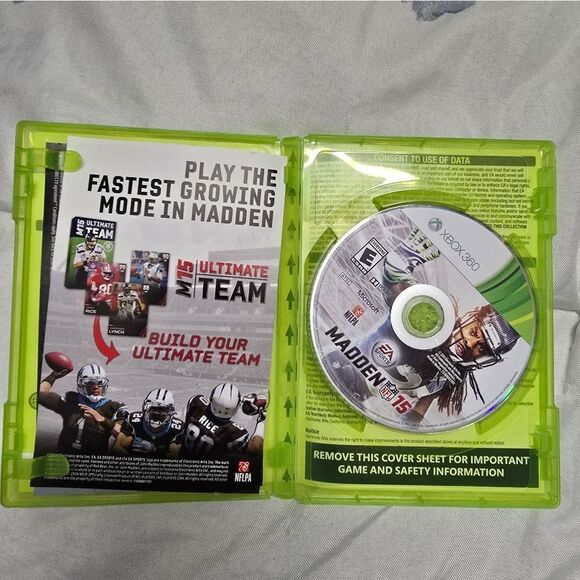 Xbox 360 NCCA Football 09, NHL 08, Madden 25, Madden 15, Madden 16 Bundle of 5 - Picture 3 of 16